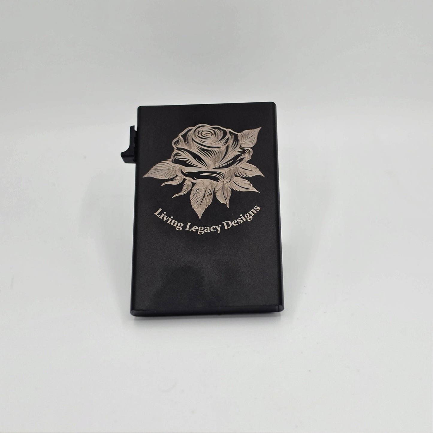 Laser Engraved Geometric Metal Cardholder | Unique Gift Idea