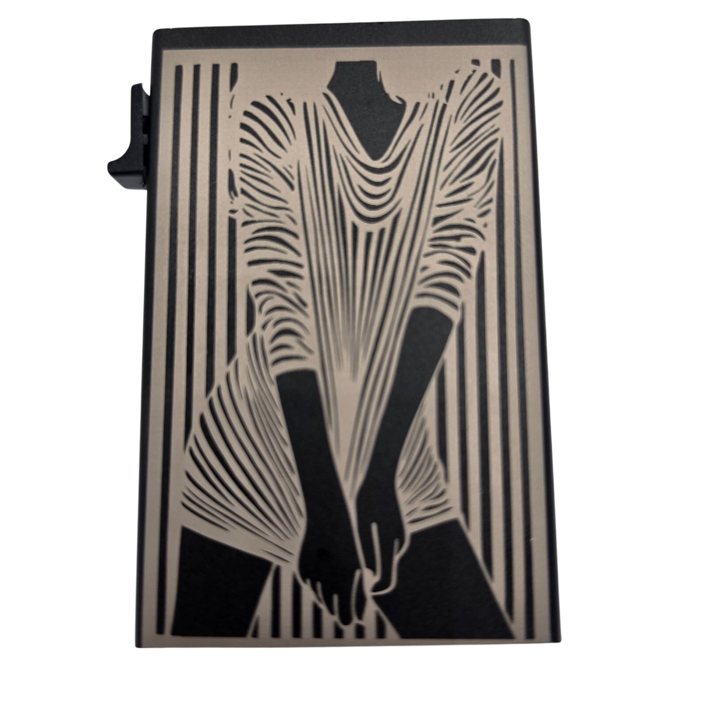 Laser Engraved Geometric Metal Cardholder | Unique Gift Idea