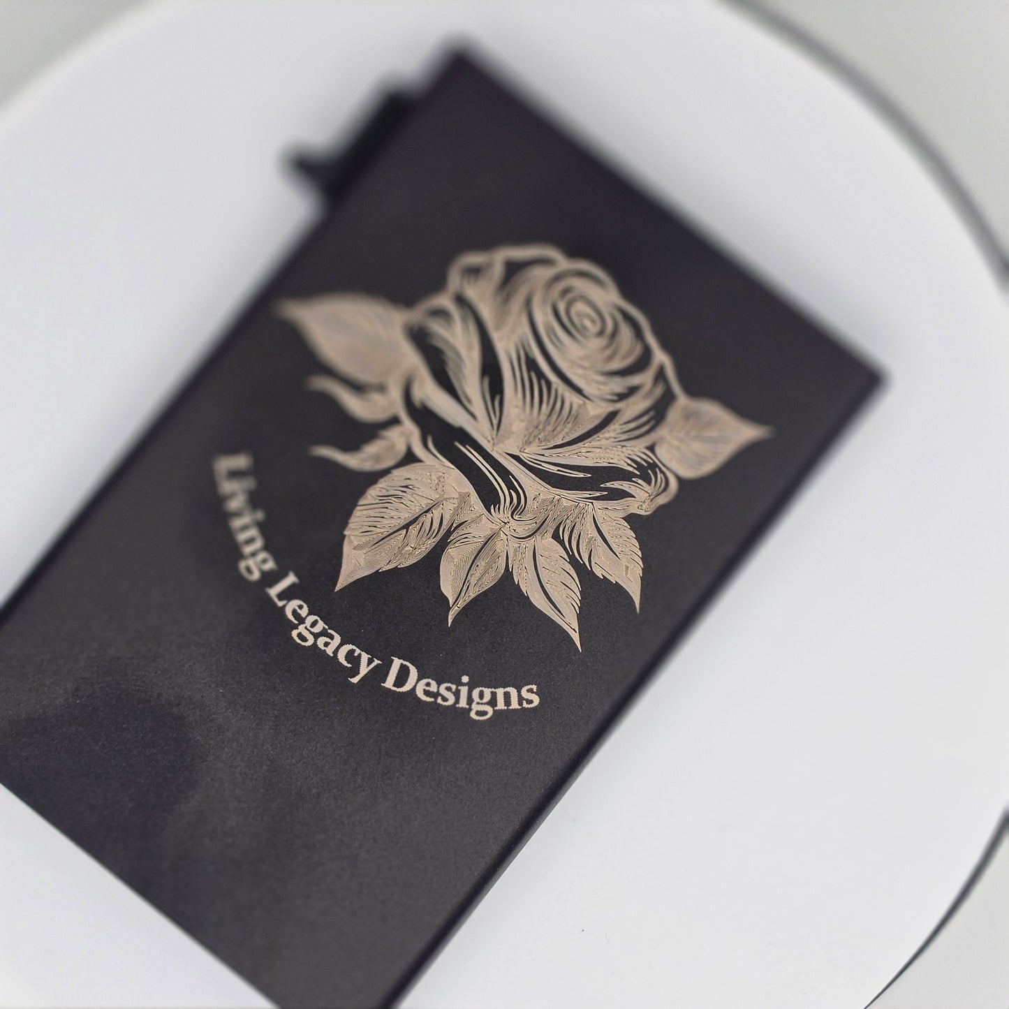 Looking for the perfect gift? This sleek metal cardholder features a stunning laser-engraved Rose. A highly detailed, custom-designed piece for your pocket. Shop now!