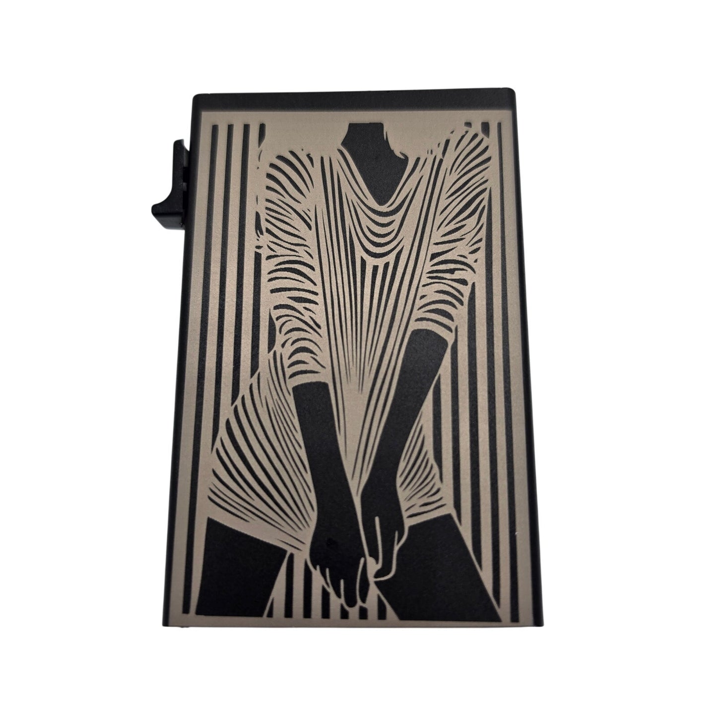 Laser Engraved Geometric Metal Cardholder | Unique Gift Idea