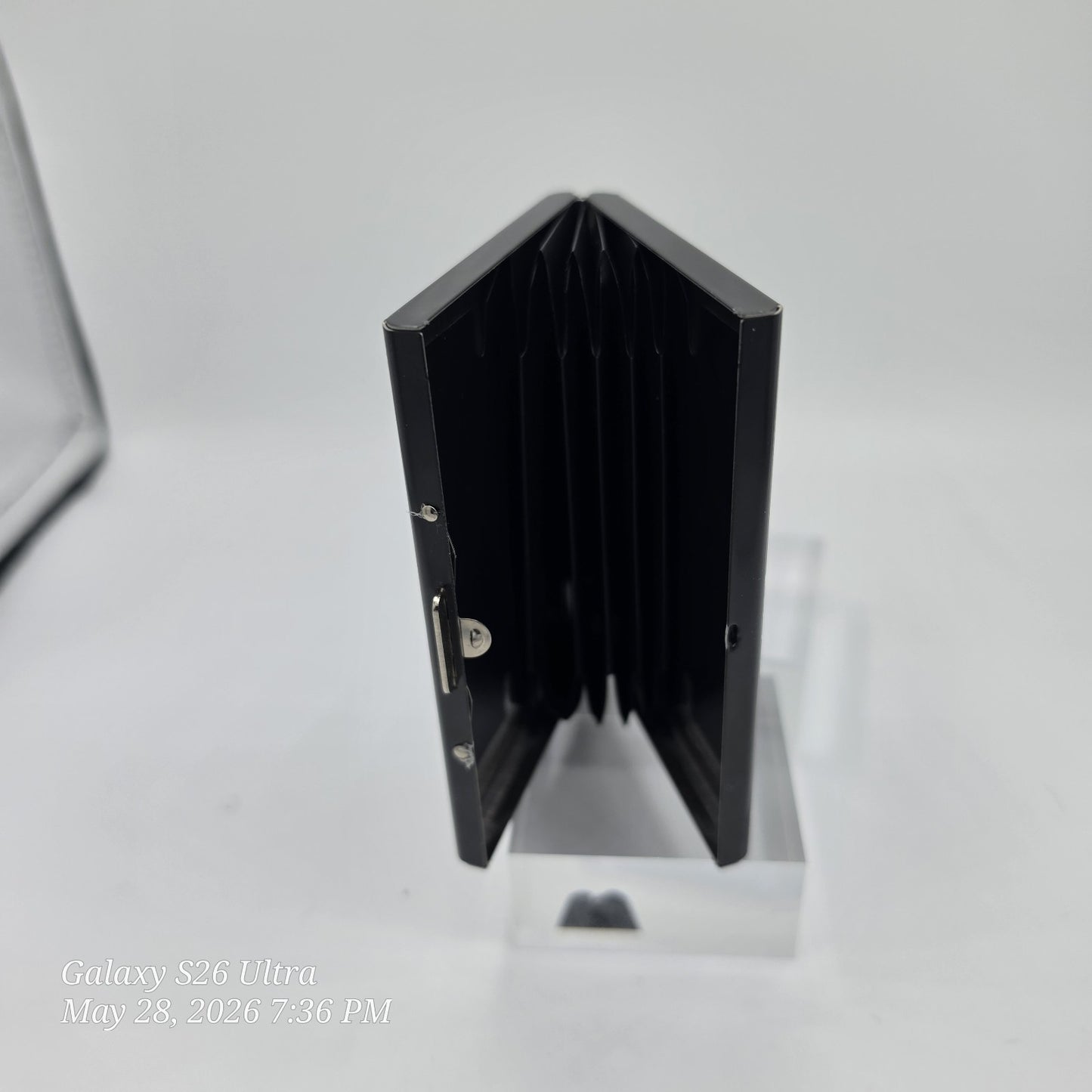 Black Folding Cardholder w/ Laser engraved Compass Sun Mountains esign