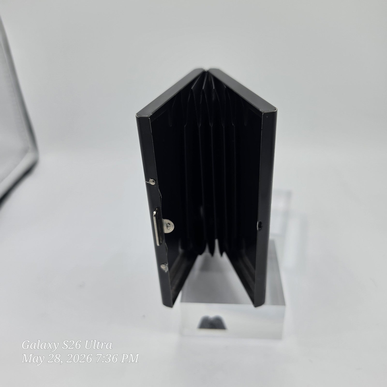 Black Folding Cardholder w/ Laser engraved Compass Sun Mountains esign
