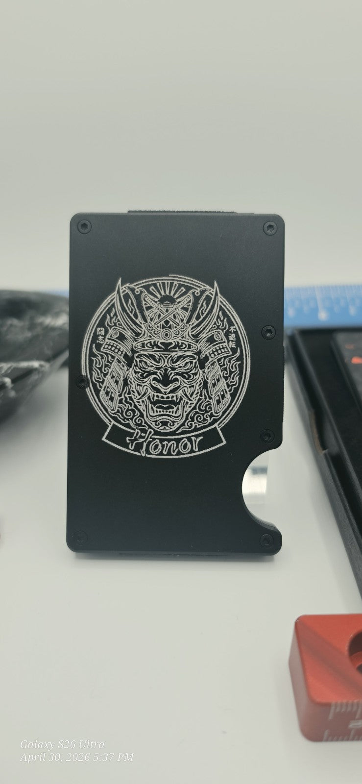 Custom Metal Wallet Card Holder w Cash Clip Lasered Art, Image or Initials? Lmk!