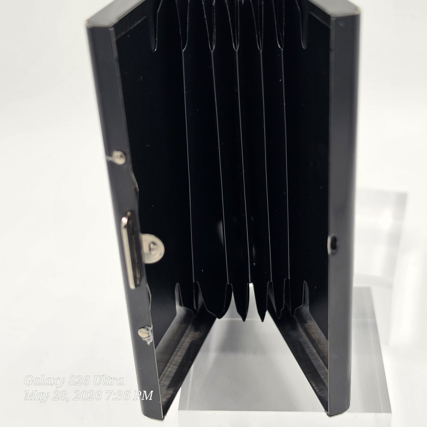 Black Folding Cardholder w/ Laser engraved Compass Sun Mountains esign