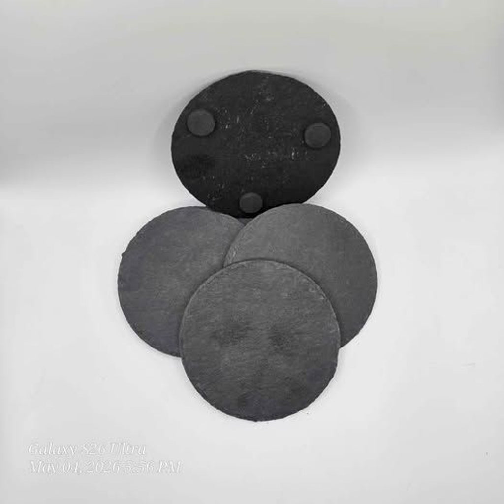 Set of 4 personalized slate coaster with your last name or image of choice laser