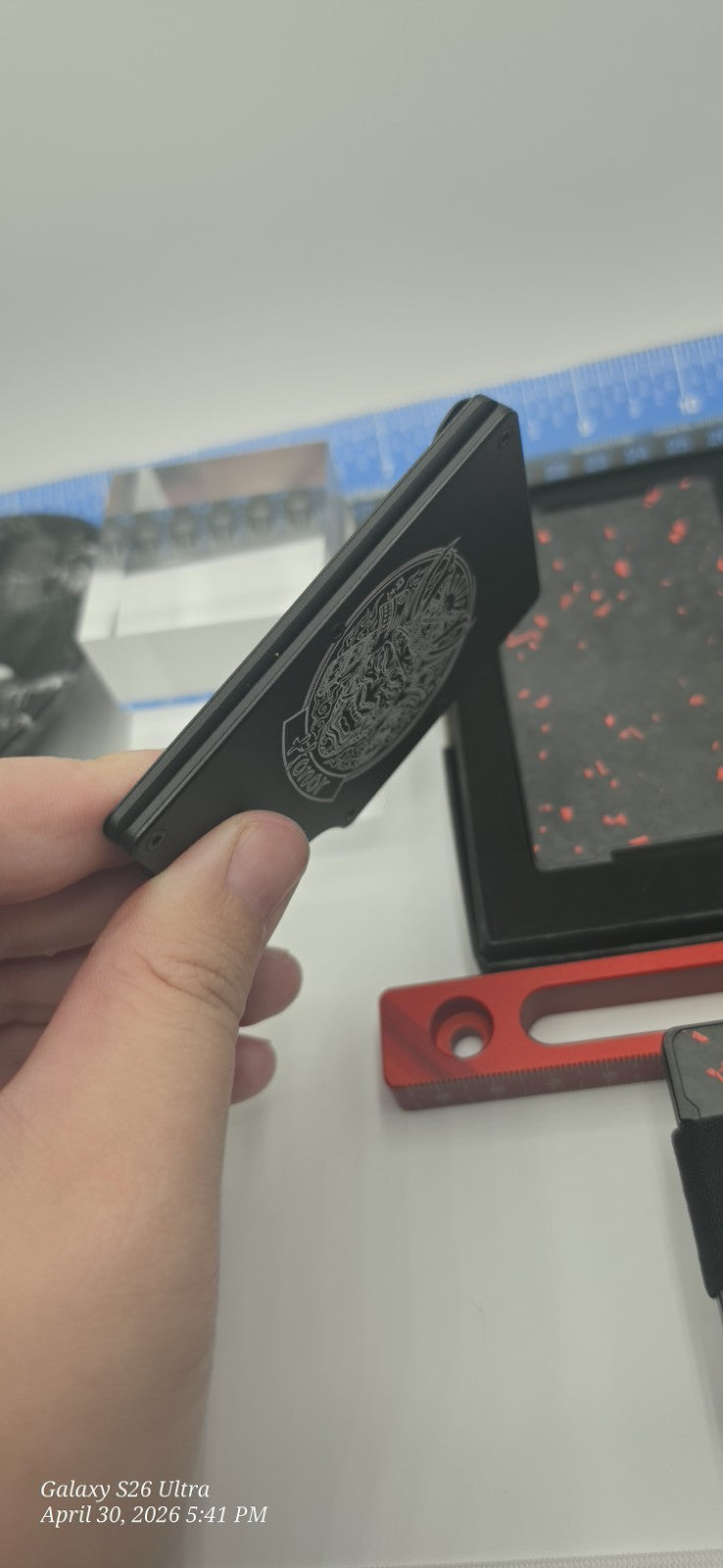Custom Metal Wallet Card Holder w Cash Clip Lasered Art, Image or Initials? Lmk!