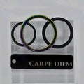 Carpe Diem Laser Engraved SilipacRing  Stainless Steel keychain Custom Designed