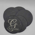 Set of 4 personalized slate coaster with your last name or image of choice laser