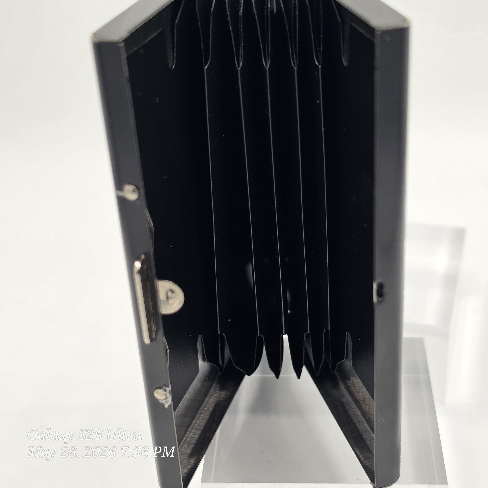 Black Folding Cardholder w/ Laser engraved Compass Sun Mountains esign